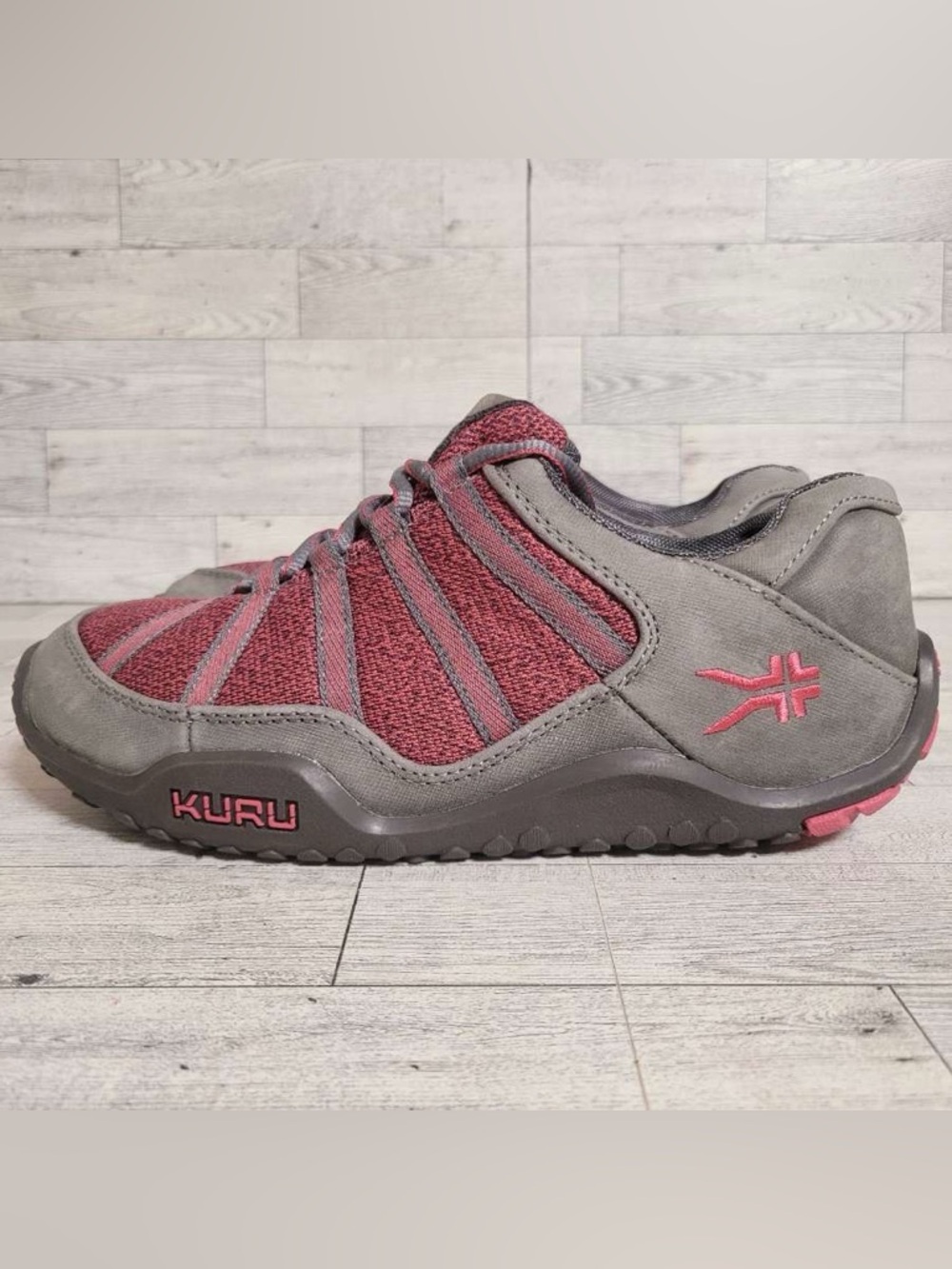 Women’s KURU Chicane Slate Gray Rose Pink Walking Sneakers Shoes Size 7.5 Wide